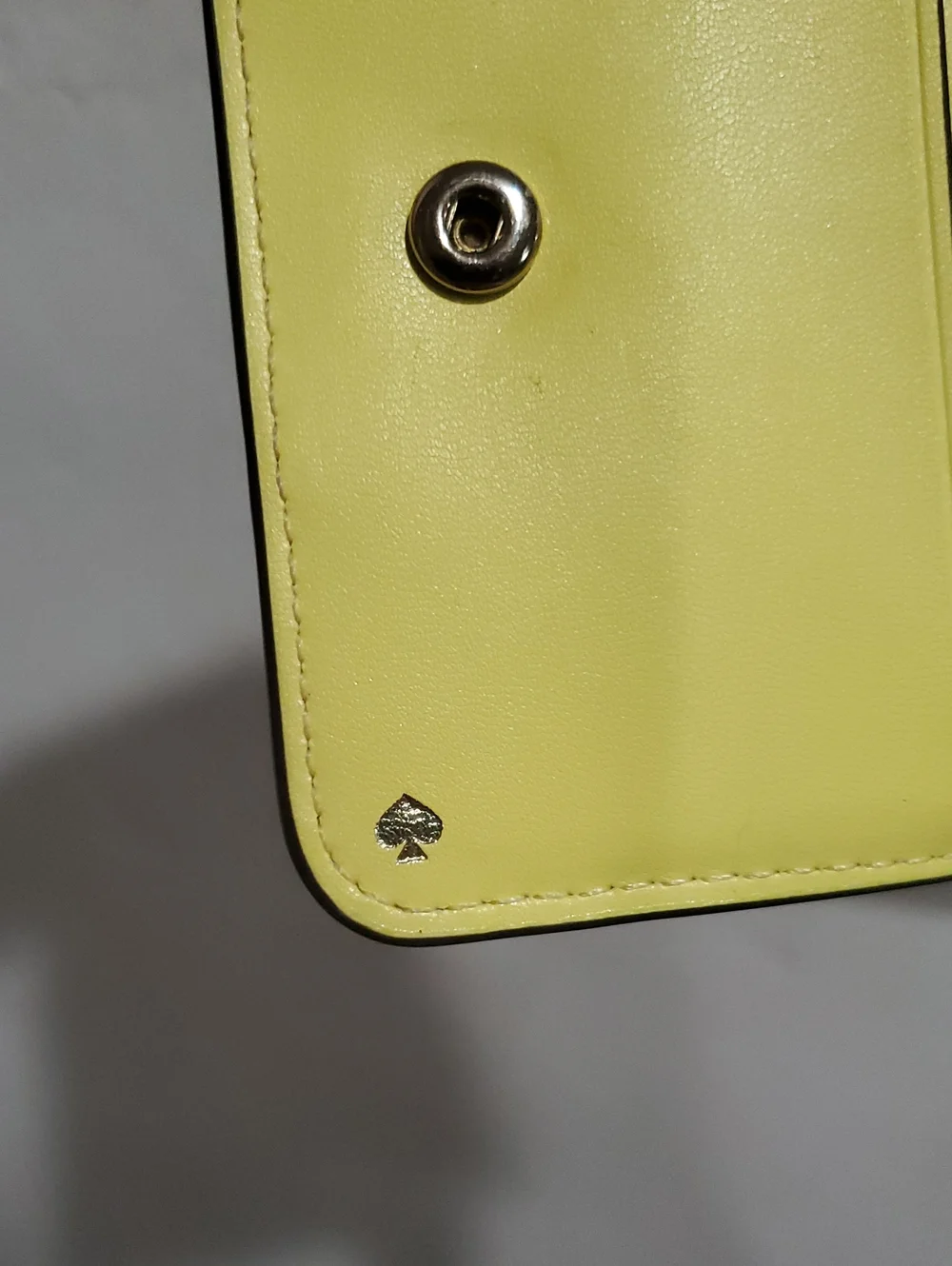 Kate Spade L Zip Wallet In Yellow Leather